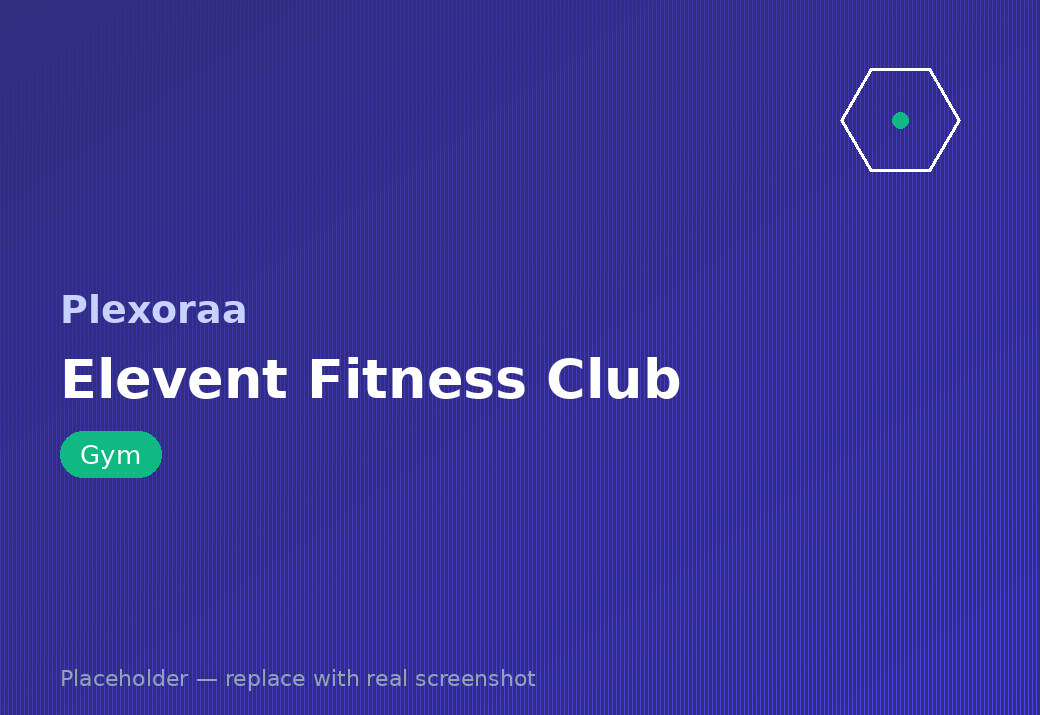Elevent Fitness Club website screenshot