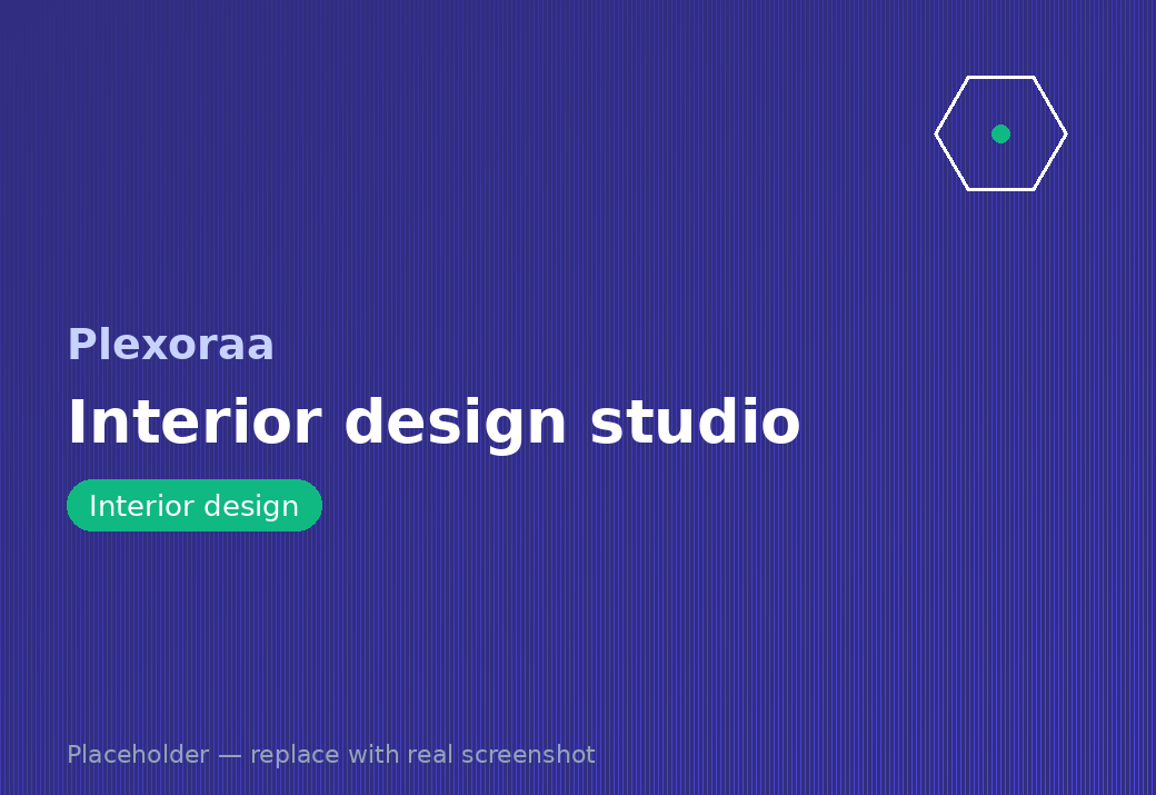 Interior design studio website screenshot
